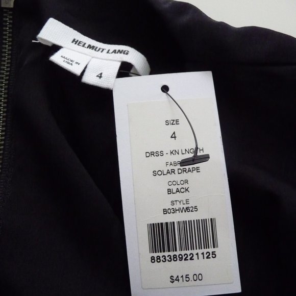 HELMUT LANG  BLACK DRESS SIZE 4 - Picture 5 of 5